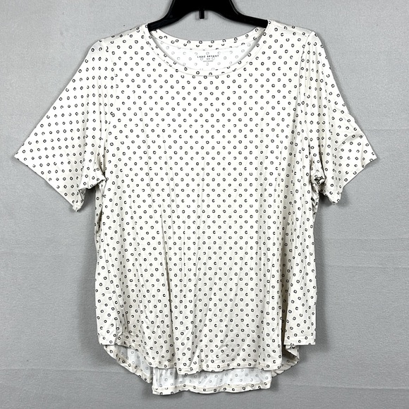 Lane Bryant Womens Short Sleeve Blouse Ivory Size 18/20 - Picture 1 of 7